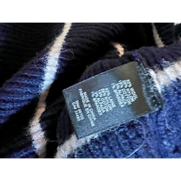 Rebecca Taylor Blue Striped Turtleneck Sweater S - Picture 13 of 14